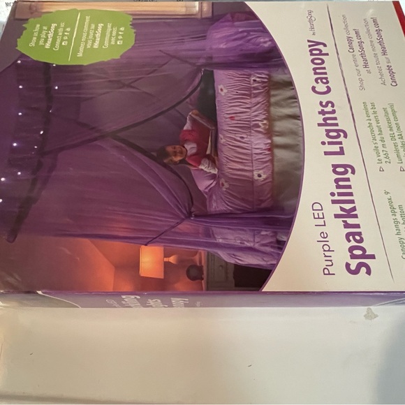 Heartsong Purple Sparkling light Led Canapy for Kids. - Picture 4 of 4